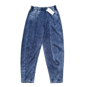 ✨New✨ Zara Barrel Leg Joggers, washed denim blue